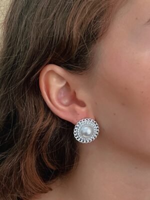Boucles d’oreilles perles et strass