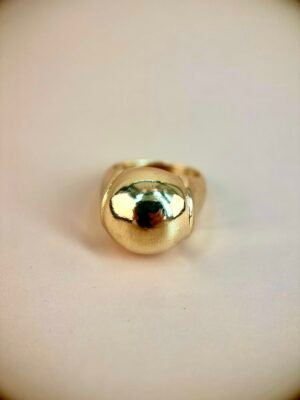 Bague boule doré