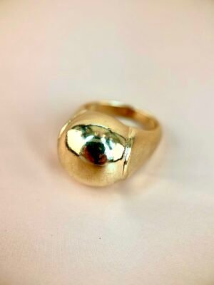 Bague boule doré