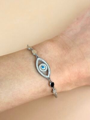 Bracelet Acier Inoxydable oeil argenté