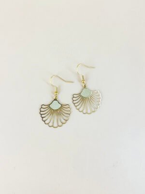 Boucles d’oreilles filigrane coquillage acier inoxydable