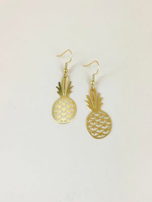 Boucles d’oreilles ananas filigranes acier inoxydable