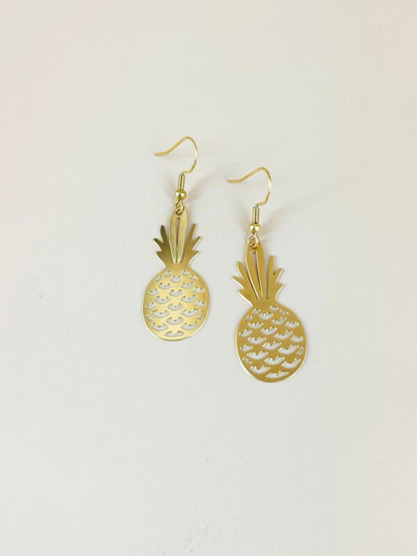 Boucles d'oreilles ananas filigranes acier inoxydable