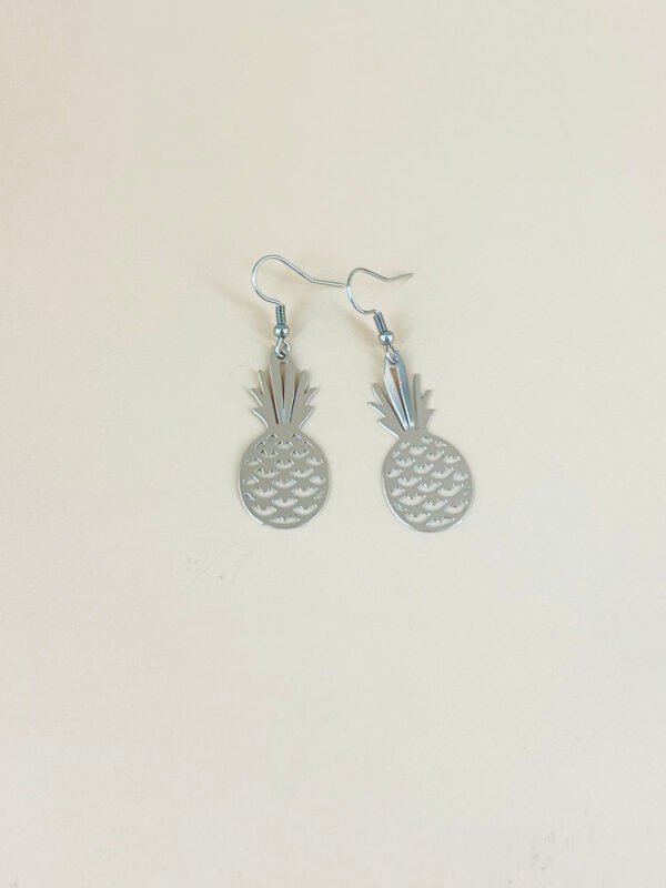 Boucles d'oreilles ananas filigranes acier inoxydable – Image 2