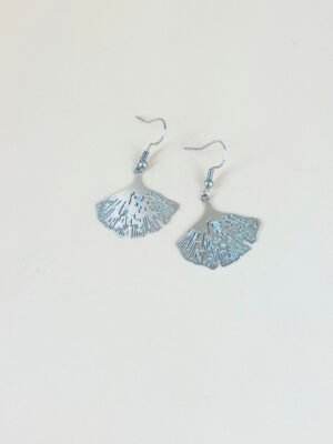 Boucles d’oreilles Ginkgo filigranes acier inoxydable