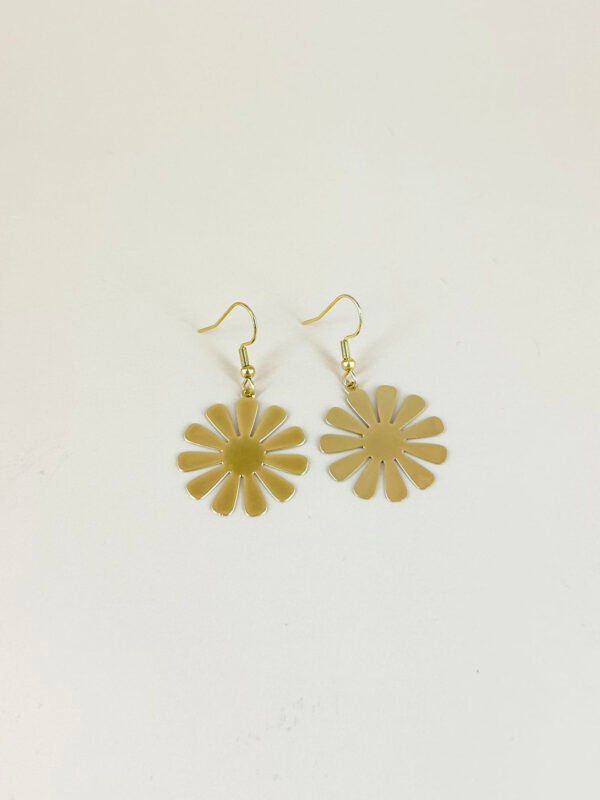 Boucles d'oreilles fleurs filigranes acier inoxydable