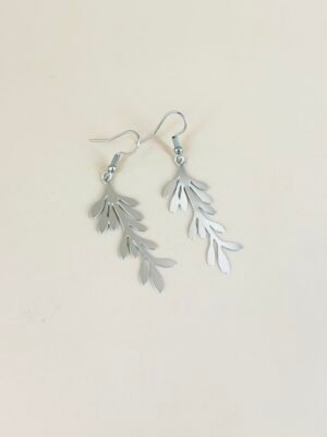 Boucles d’oreilles feuilles filigranes acier inoxydable