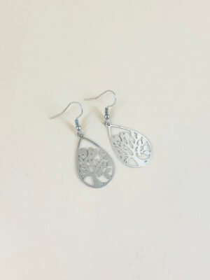 Boucles d’oreilles arbre filigranes acier inoxydable