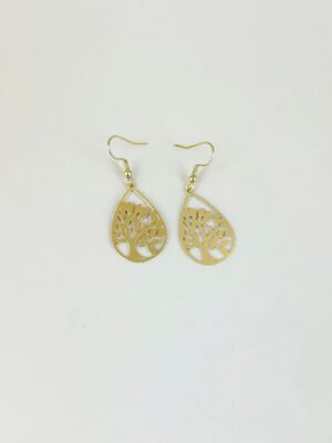 Boucles d’oreilles arbre filigranes acier inoxydable