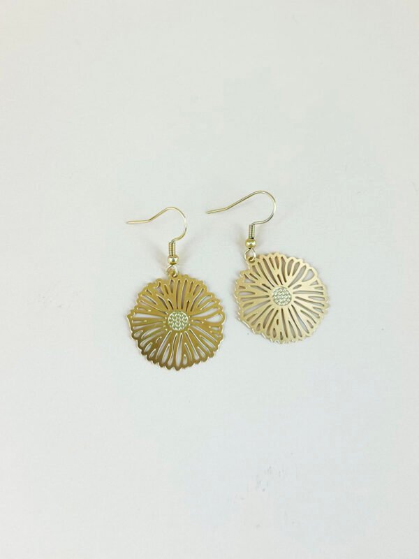 Boucles d'oreilles fleurs filigranes acier inoxydable