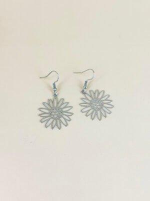 Boucles d’oreilles fleurs filigranes acier inoxydable