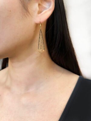 Boucles d’oreilles long filigranes acier inoxydable
