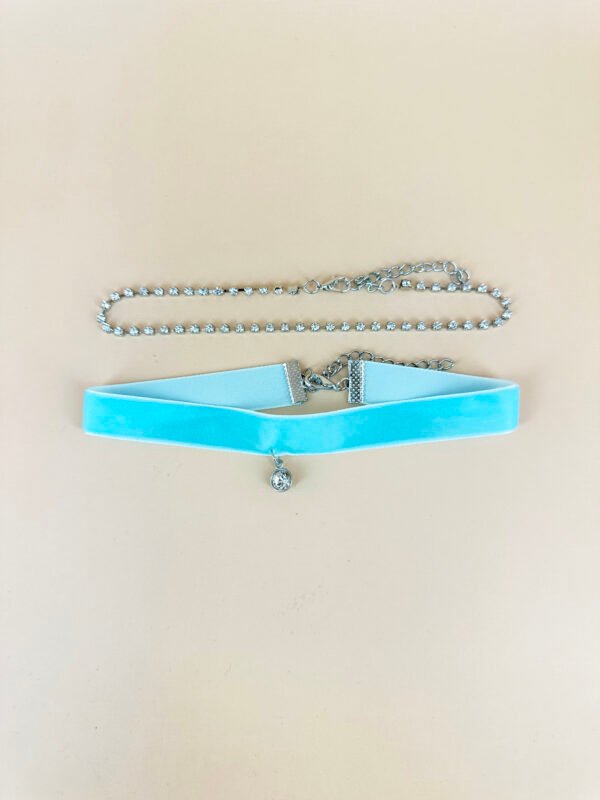 Collier Ras cou strass et velour – Image 3