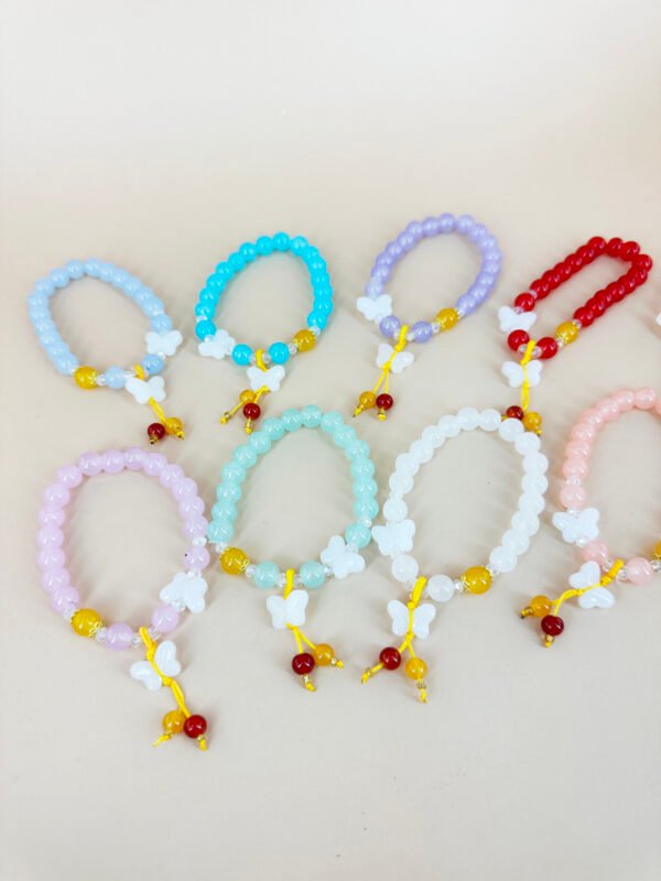 Lot de 12 Bracelets Perles Papillon