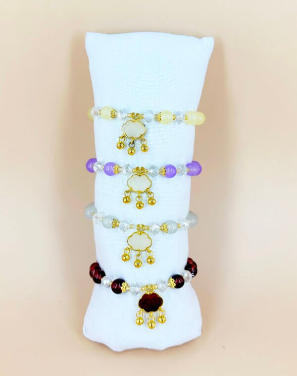 Lot de 12 Bracelets Perles Pendentif nuage