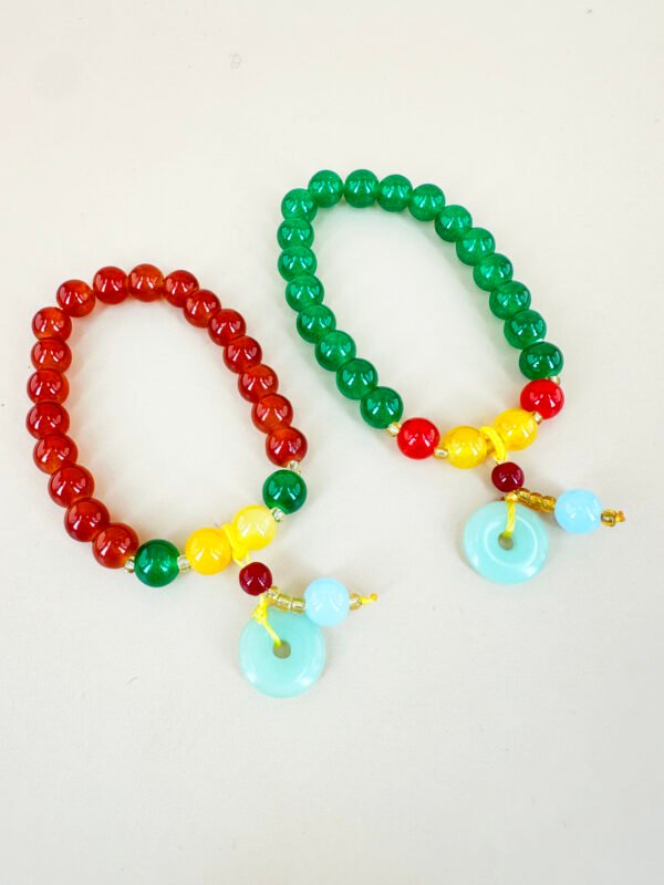 Bracelet Perles et Pendentif style Jade