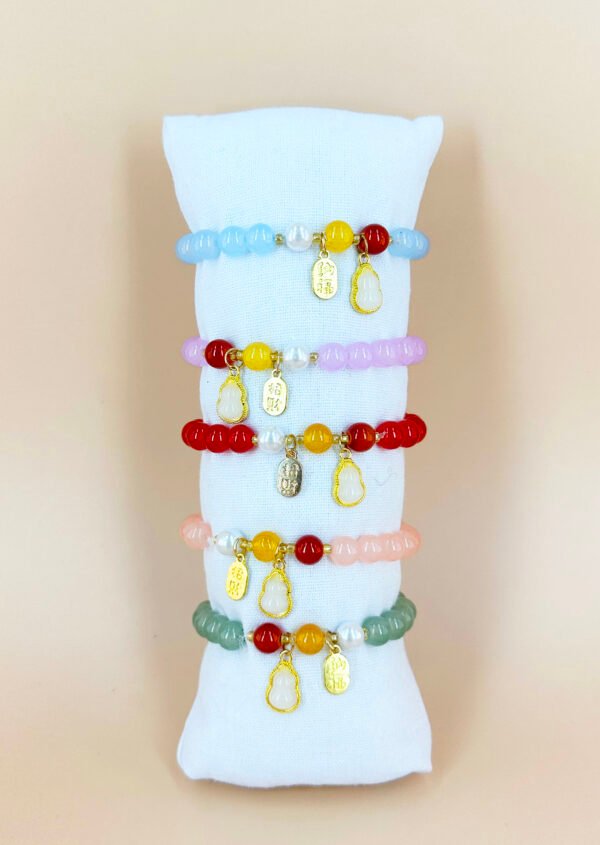 Lot de 12 Bracelets Perles style asiatique