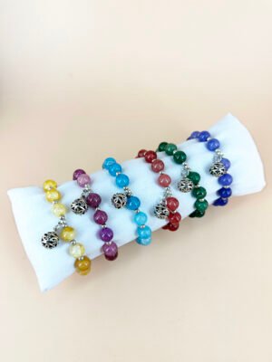 Lot de 12 Bracelets Perles avec grelot