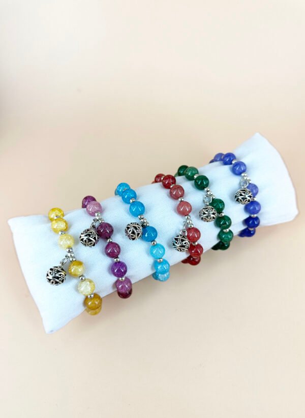 Lot de 12 Bracelets Perles avec grelot