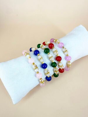Lot de 12 Bracelets Perles