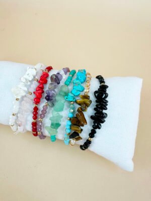 Lot 12 Bracelets Pierres et perles