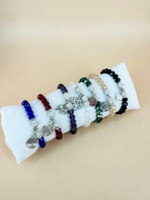 Lot de 12 Bracelets Perles avec charms