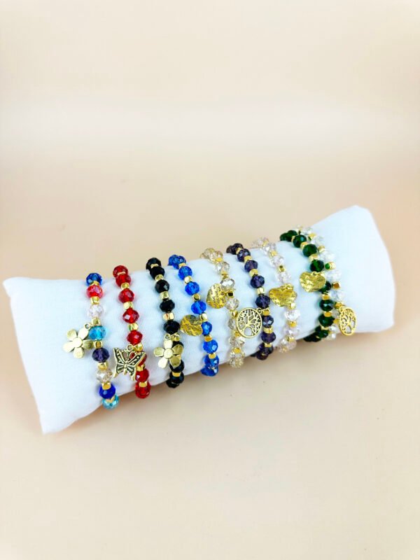 Lot de 12 Bracelets Perles avec charms