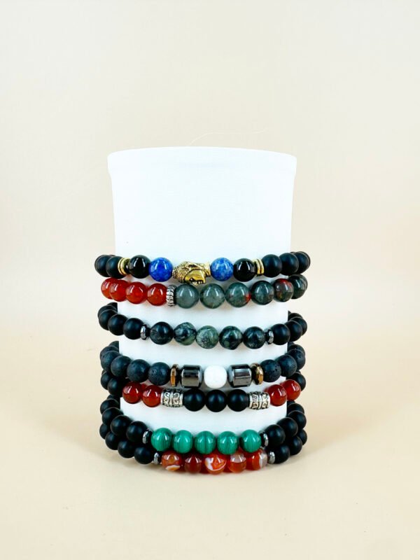 Lot de 12 Bracelets pierre mixte