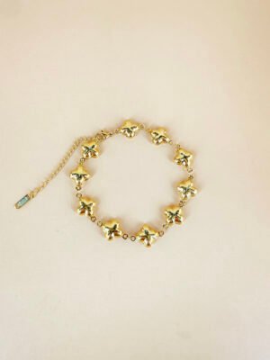 Bracelet trèfle en acier inoxydable
