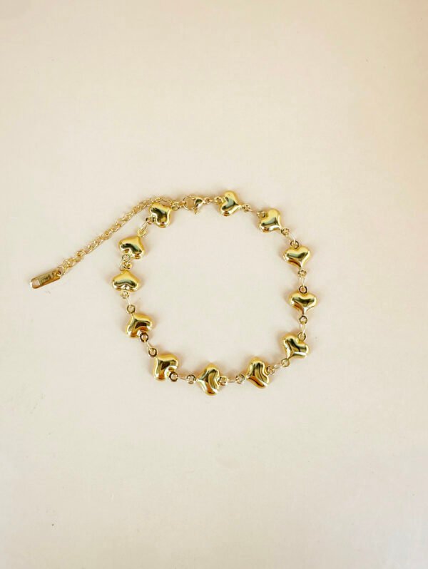 Bracelet coeur en acier inoxydable