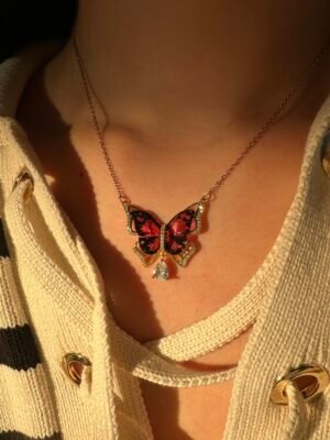Collier papillon en acier inoxydable