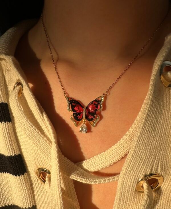 Collier papillon en acier inoxydable