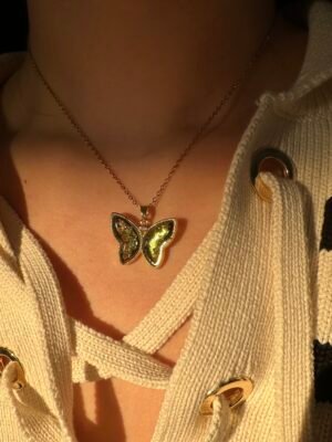 Collier papillon en acier inoxydable