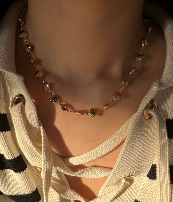 Collier coeur en acier inoxydable