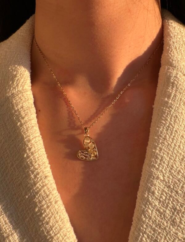 Collier coeur en acier inoxydable