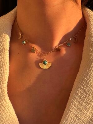 Collier charms en acier inoxydable