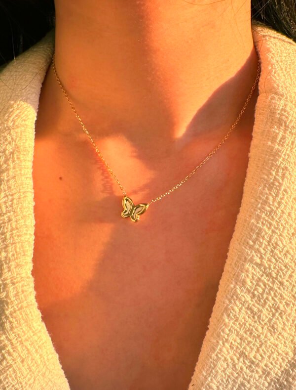 Collier Papillon en acier inoxydable