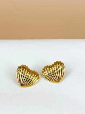 Boucles d’oreilles coeur en acier inoxydable