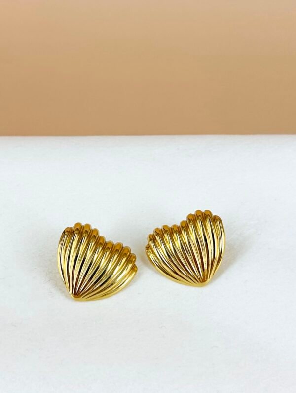 Boucles d'oreilles coeur en acier inoxydable