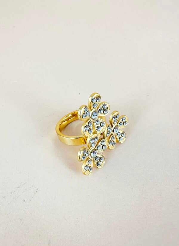 Bague Fleurs en acier inoxydable – Image 2