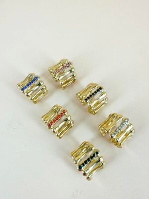 Lot de 6 bagues en acier inoxydable