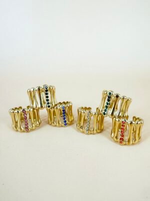 Lot de 6 bagues en acier inoxydable