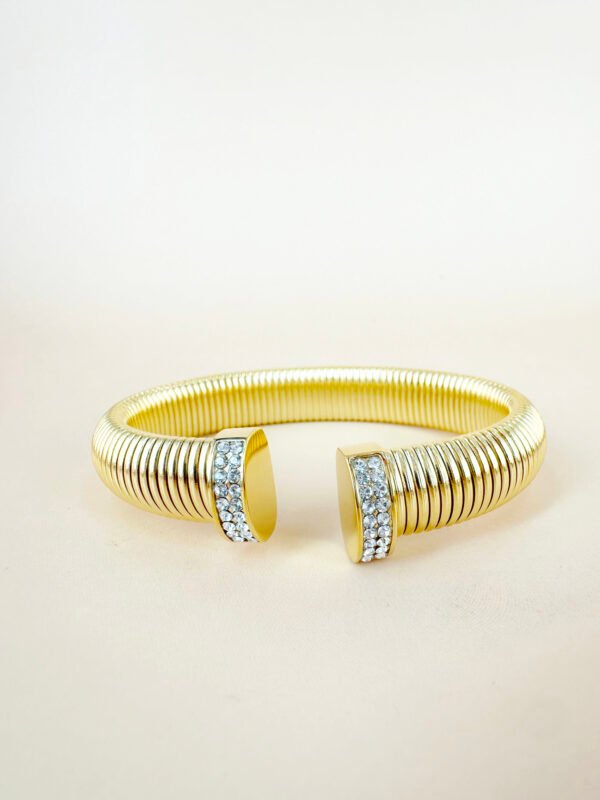 Bracelet jonc strass acier inoxydable