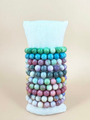 Lot de 12 Bracelets Perles colorées