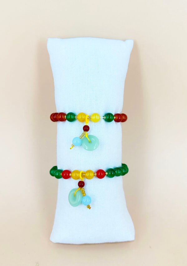 Bracelet Perles et Pendentif style Jade – Image 3