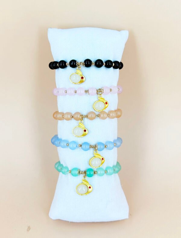 Lot de 12 Bracelets Perles lapin – Image 2