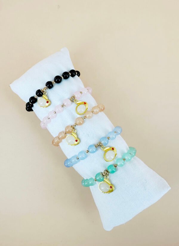Lot de 12 Bracelets Perles lapin – Image 3