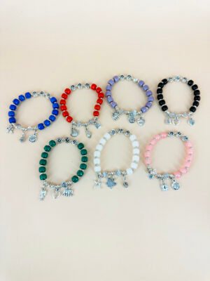 Lot de 12 Bracelets Perles avec charms