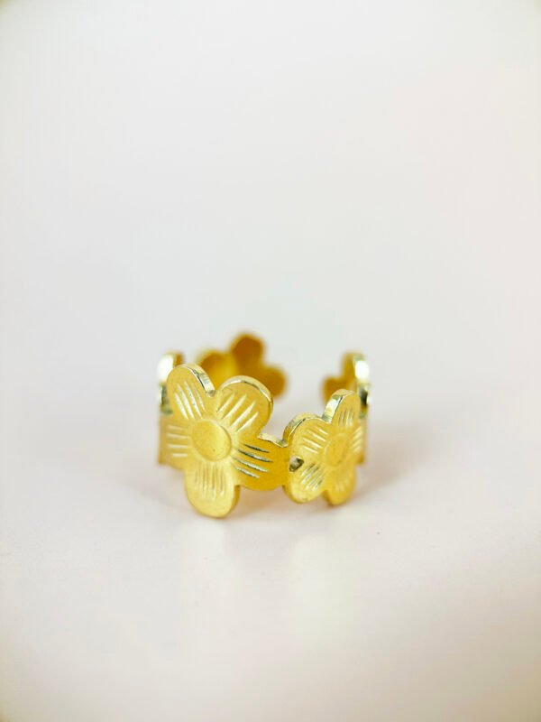 Bague Fleur Acier inoxydable – Image 2