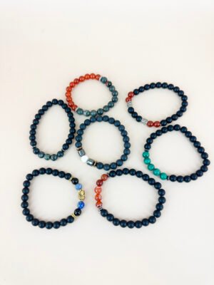 Lot de 12 Bracelets pierre mixte
